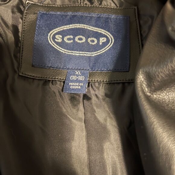 Black Faux Leather Biker Jacket - Picture 2 of 3